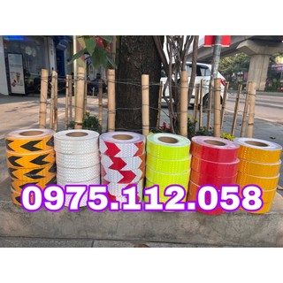 Cuộn phản quang dán màu vàng 5cm dài 45m - decan phản quang
