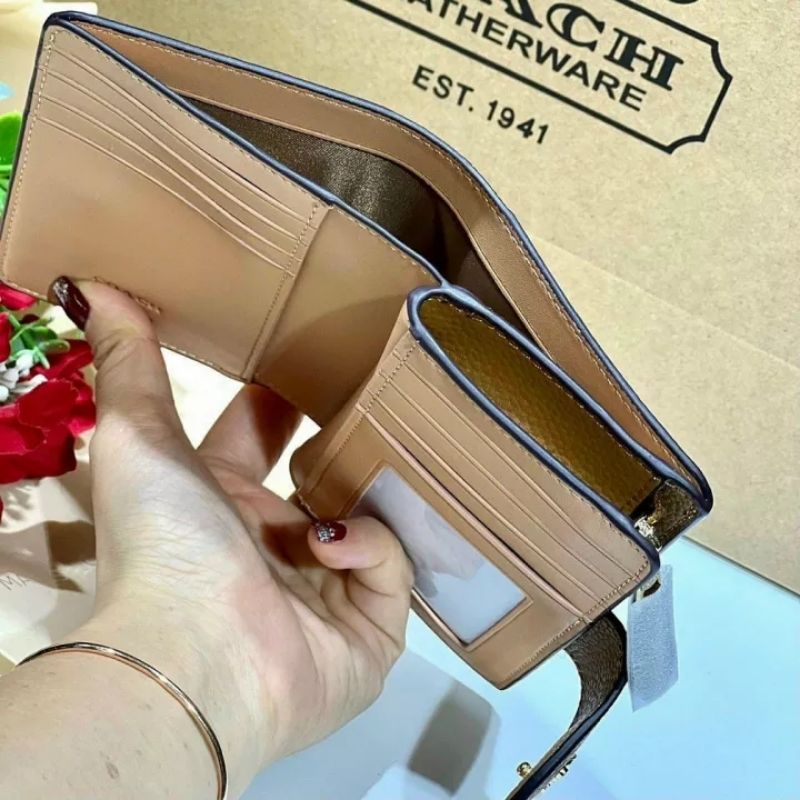 Ví Coac.h X Peanut wallet zip da thật siêu cưng