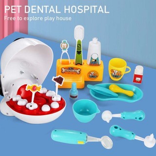 Pet Dog Dentist Toy Kit for Kid Pretend Play Doctor Set Role Play Pulled Tooth Toy Gift For Kids