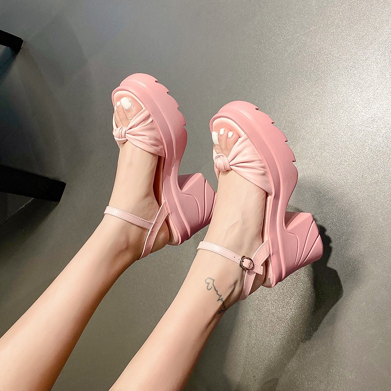 🌈 Giày Sandal Đế Xuồng Siêu Cao Hở Ngón Thời Trang Mùa Hè Mới 2023