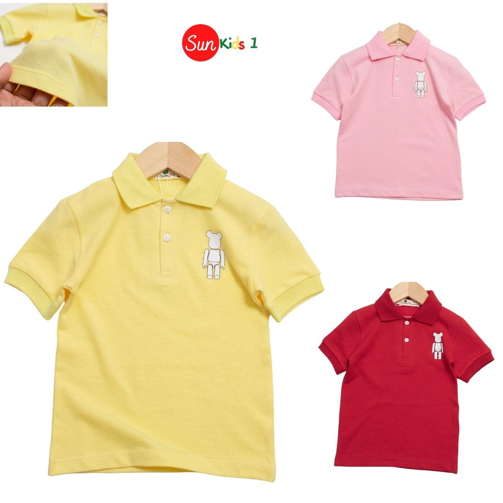 Áo thun cho bé gái size 8-16 tuổi, áo phông bé gái có cổ polo chất cotton da cá mêm mát rất đẹp - SUNKIDS1