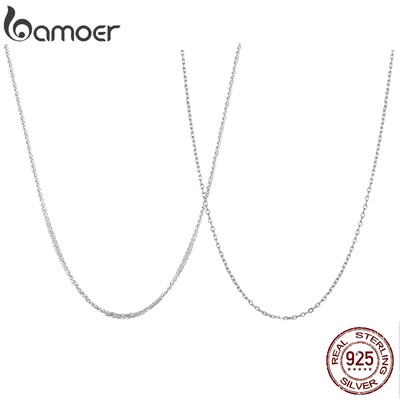 BAMOER Vòng cổ Bạc 925 Thiết Kế Đơn Giản Thời Trang Cho Nam Nữ