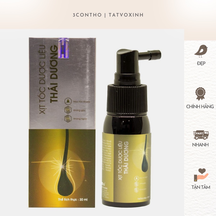 [HỎA TỐC] Xịt tóc dược liệu Thái Dương 30ml, 100ml
