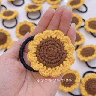Cột Tóc Hoa Hướng Dương 🌻 Bằng Len [ Ảnh thật Shop tự chụp ạ ]