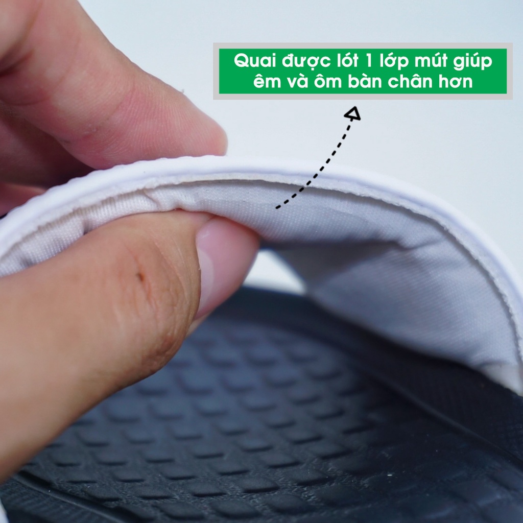 Dép adidas nam quai ngang thể thao siêu nhẹ - logo in nổi - không bong tróc - chất liệu đế càng đi càng êm