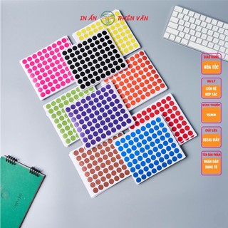 Combo 720 Tem Tròn Chấm Bi, Tem Phân Loại, Tem Đánh Dấu 15mm (1.5 Cm) Nhiều Màu - Thiên Văn