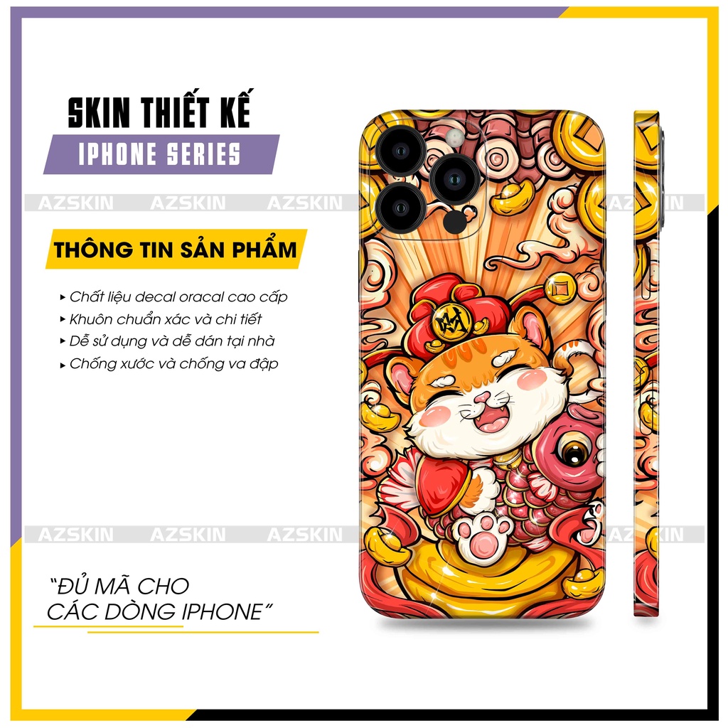 Dán Skin Dành Cho Điện Thoại IPhone In Hình Độc Lạ |SK_IPDL151| Khuôn Cắt CNC, Dán Full Lưng Viền Máy