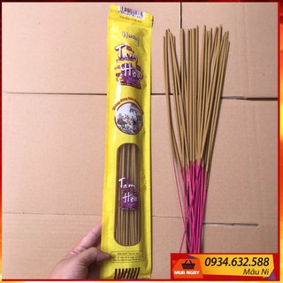 sx - (1thẻ 30 nén) Nhang thắp hương TAM BẢO cuộn tàn,  hương thơm mùi Trầm Bắc