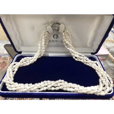 Chuỗi Đeo Cổ Ngọc Trai 5 Sợi Chùm Khóa Bạc 925 Hạt Dị 3ly Sang Trọng - Ngọc Trai Trường Thịnh