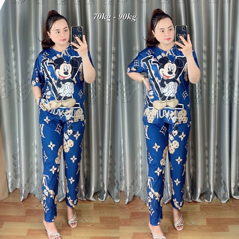 Bộ dài thun lạnh 4 chiều Bigsize 60-90kg