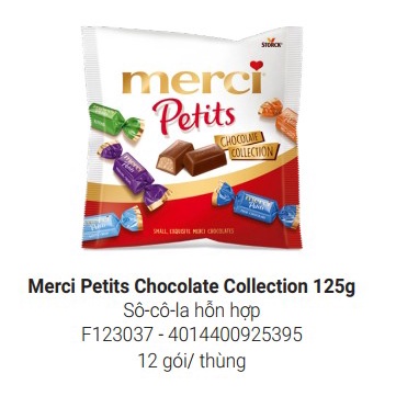 Socola merci gói, trọng lượng 125g tổng hợp các mầu