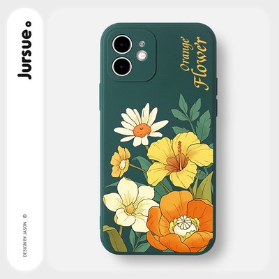 Ốp lưng JURSUE mềm chống bẩn hình độc lạ đen Cho iPhone 17 16 15 14 13 12 11 Pro Max SE 2020 X XR XS ip 8 7 Plus Y2858