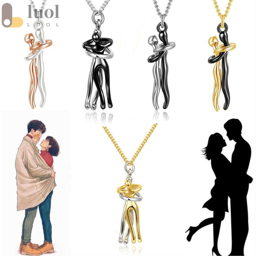 Luol Vòng cổ Cặp Đôi Ôm Nhau Phong Cách Tình Yêu Mới Cho Cặp Đôi