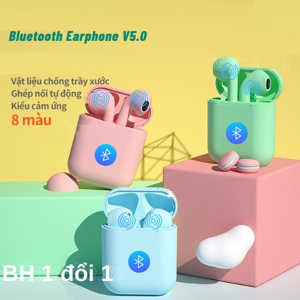 Tai Nghe Bluetooth J12 TWS 5.0 Có Micro Không Dây Nghe Gọi Thanh Sống Động Kết Nối Mạnh Mẽ J12_Mau - yotus_shop