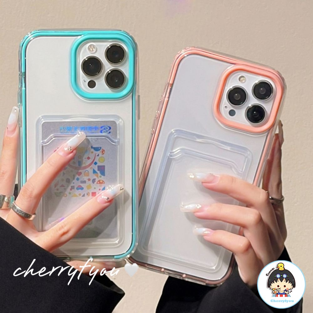 Ốp Điện Thoại TPU Mềm Chống Rơi Có Ngăn Đựng Thẻ Tháo Rời Được Cho IPhone 14 13 12 11 Pro Max X XR 8 7 Plus