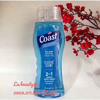 Dầu gội tắm 2in1 Coast - Nam - 532ml