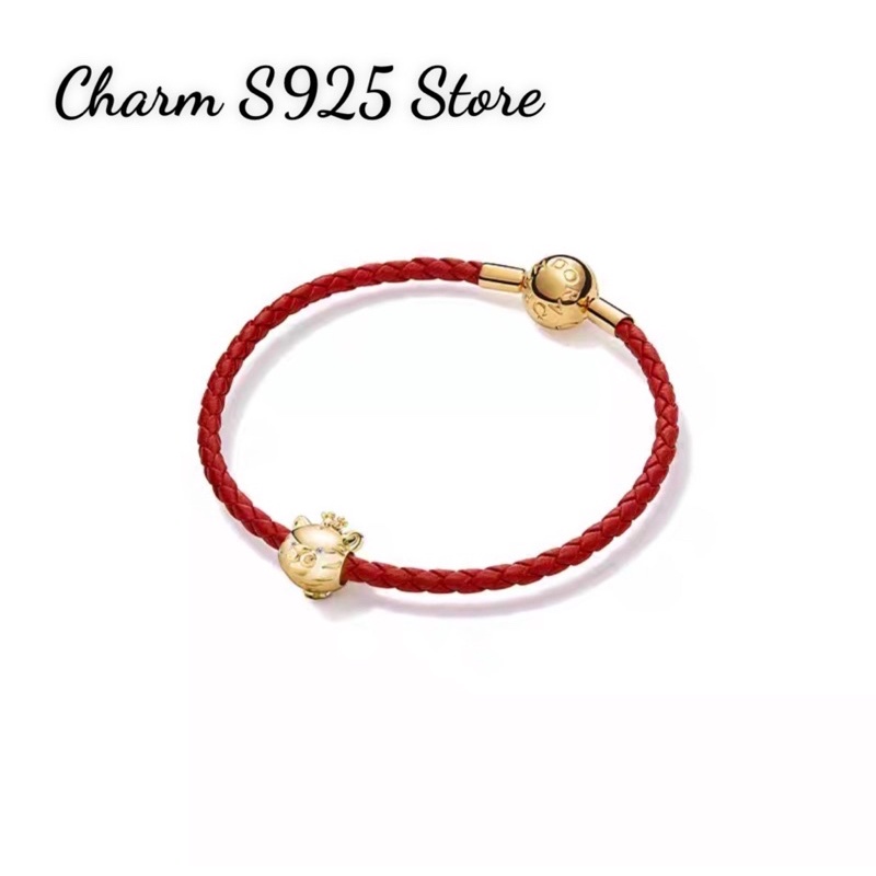 BỘ VÒNG TAY PAN ALE DÂY DA MIX CHARM 12 CON GIÁP BẠC S925 HÀNG CAO CẤP