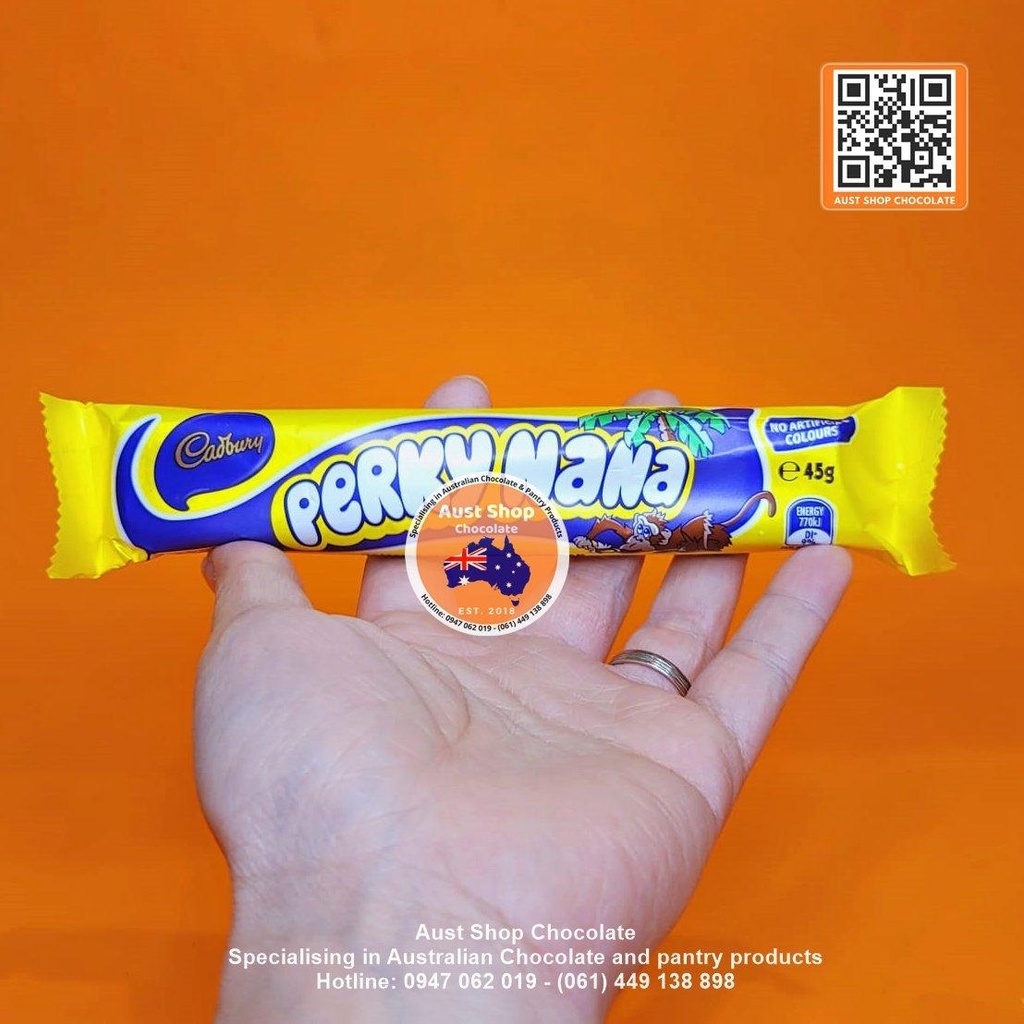 Socola Sữa Phủ Kẹo Chewy Vị Chuối - Cadbury Perky Nana Bar 45g - Socola Úc - Aust Shop Chocolate