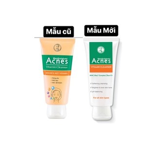 Kem rửa mặt sáng da mờ sẹo và vết thâm Acnes Vitamin Cleanser lọ 100gr