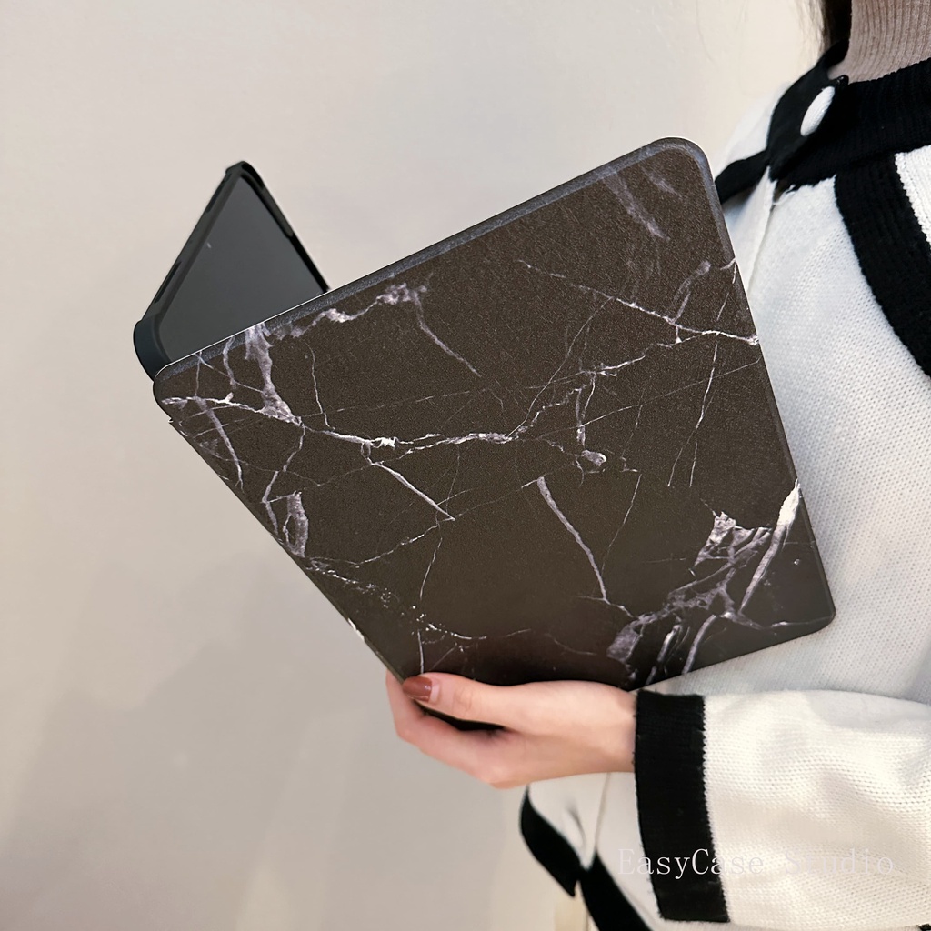 Ốp Máy Tính Bảng silicone Nắp Lật Họa Tiết Cẩm Thạch Cho iPad 2019 10.2 air 4 10.9 9.7 inch Pro 11 18 8 17