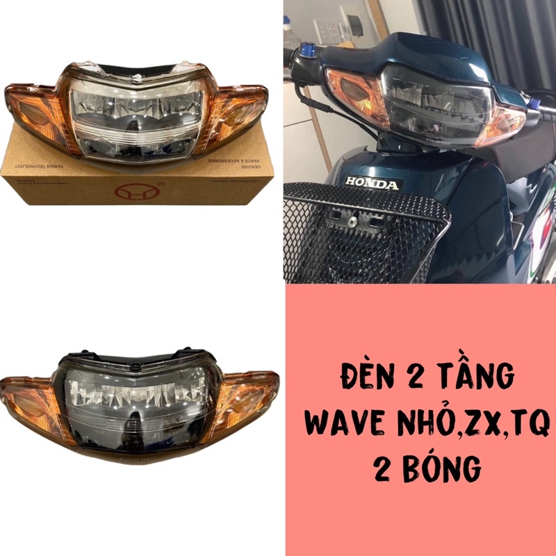 Choá đầu đèn pha led Zinpat zhipat zipat 2 tầng xe Wave nhỏ zx alpha