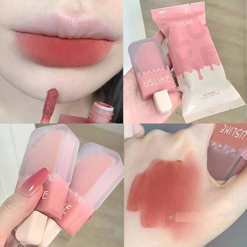 Son Môi USLIKE Chất Nhung Bùn Lâu Thiết Kế Cây Kem Xinh Xắn