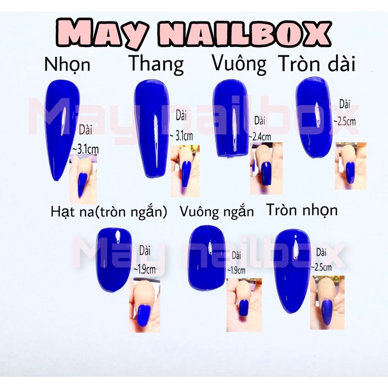 Móng Thiết Kế - Hình kẹo ngọt màu pastel - Nailbox