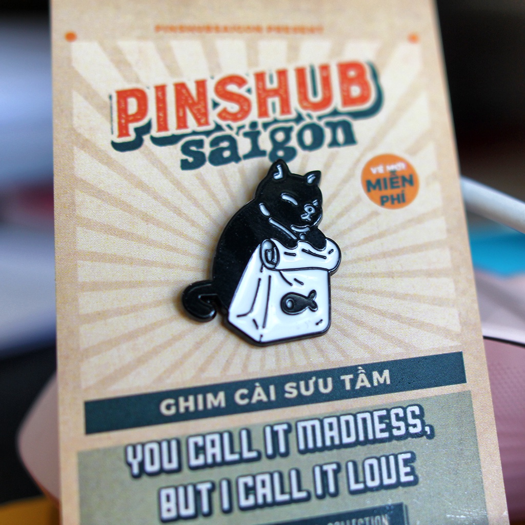 PIN CÀI MÈO MAY MẮN GHIM CÀI ÁO MANG CÁ VỀ CHO MẸ PINSHUB