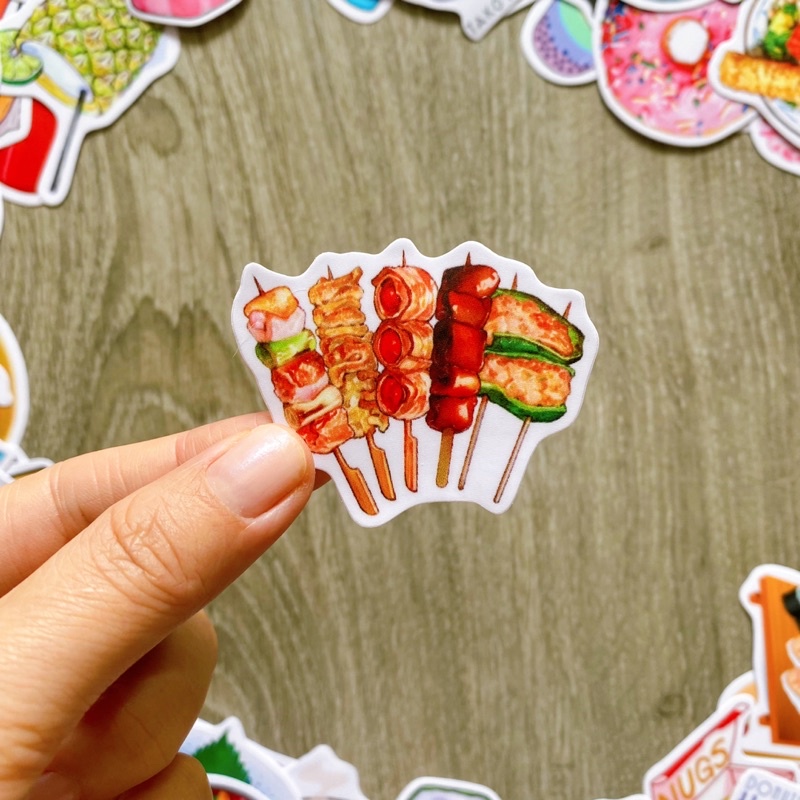 Sticker FOOD - THỨC ĂN  CHỐNG NƯỚC dán trang trí xe, laptop, nón bảo hiểm, vali, đàn guitar, máy tính, ốp điện thoại