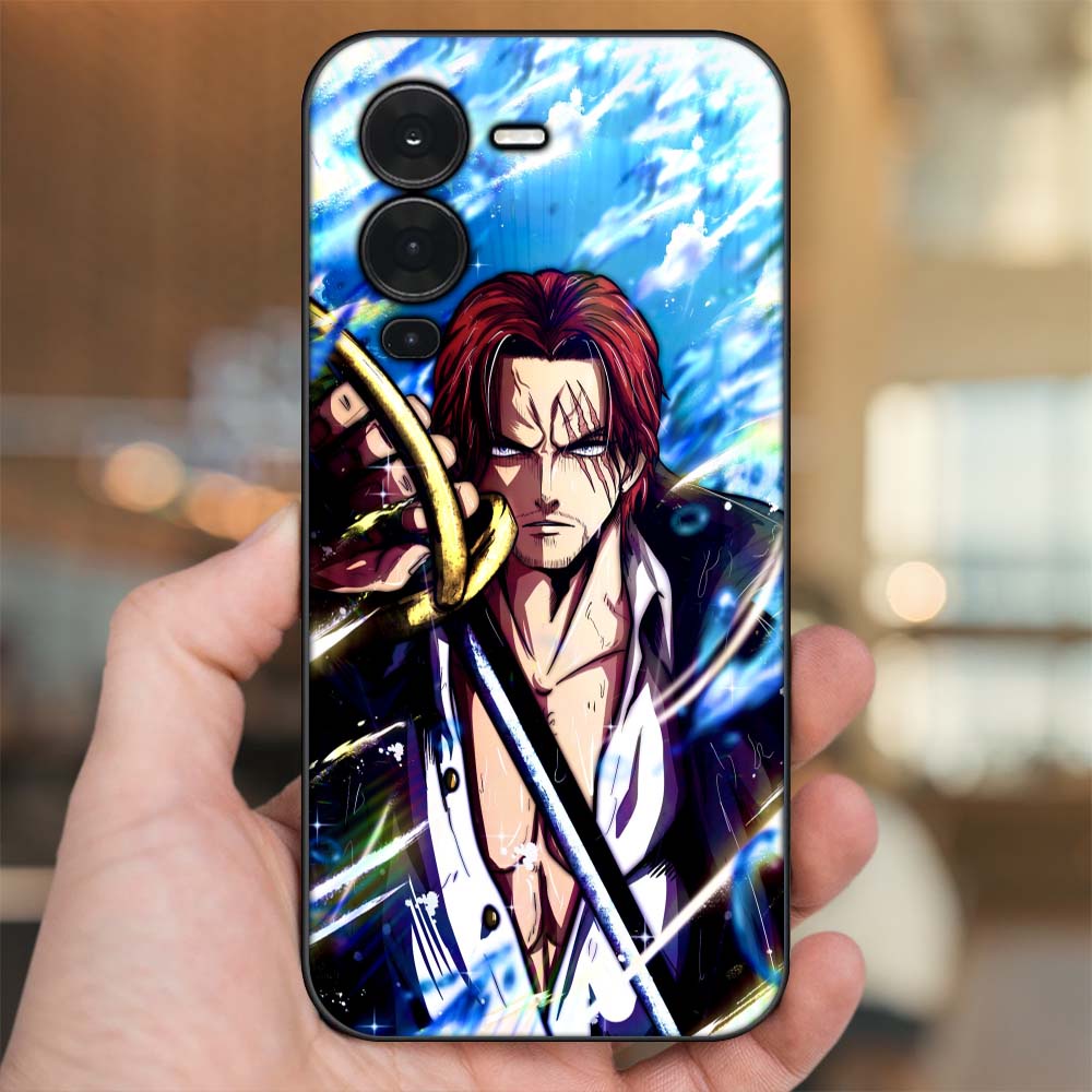 Ốp lưng Vivo V25 Pro viền đen in hình Shanks One Piece Đảo Hải Tặc