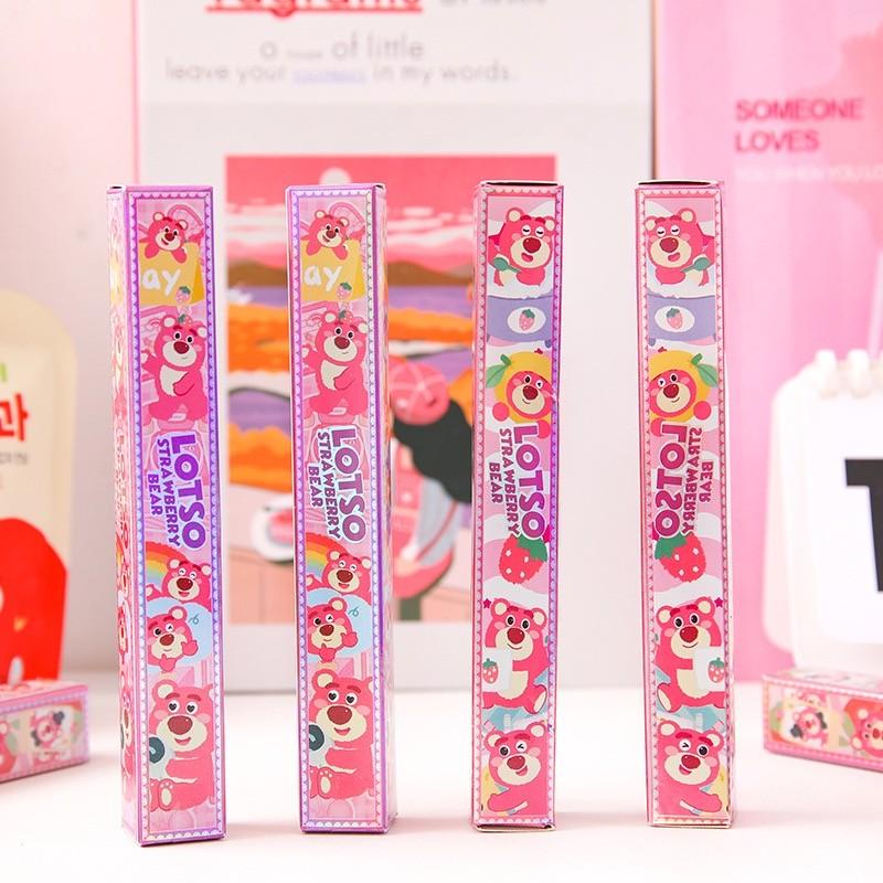 Bút gel đen 0.5mm Gấu dâu Blind Box, bút bấm giao ngẫu nhiên kèm vỏ hộp