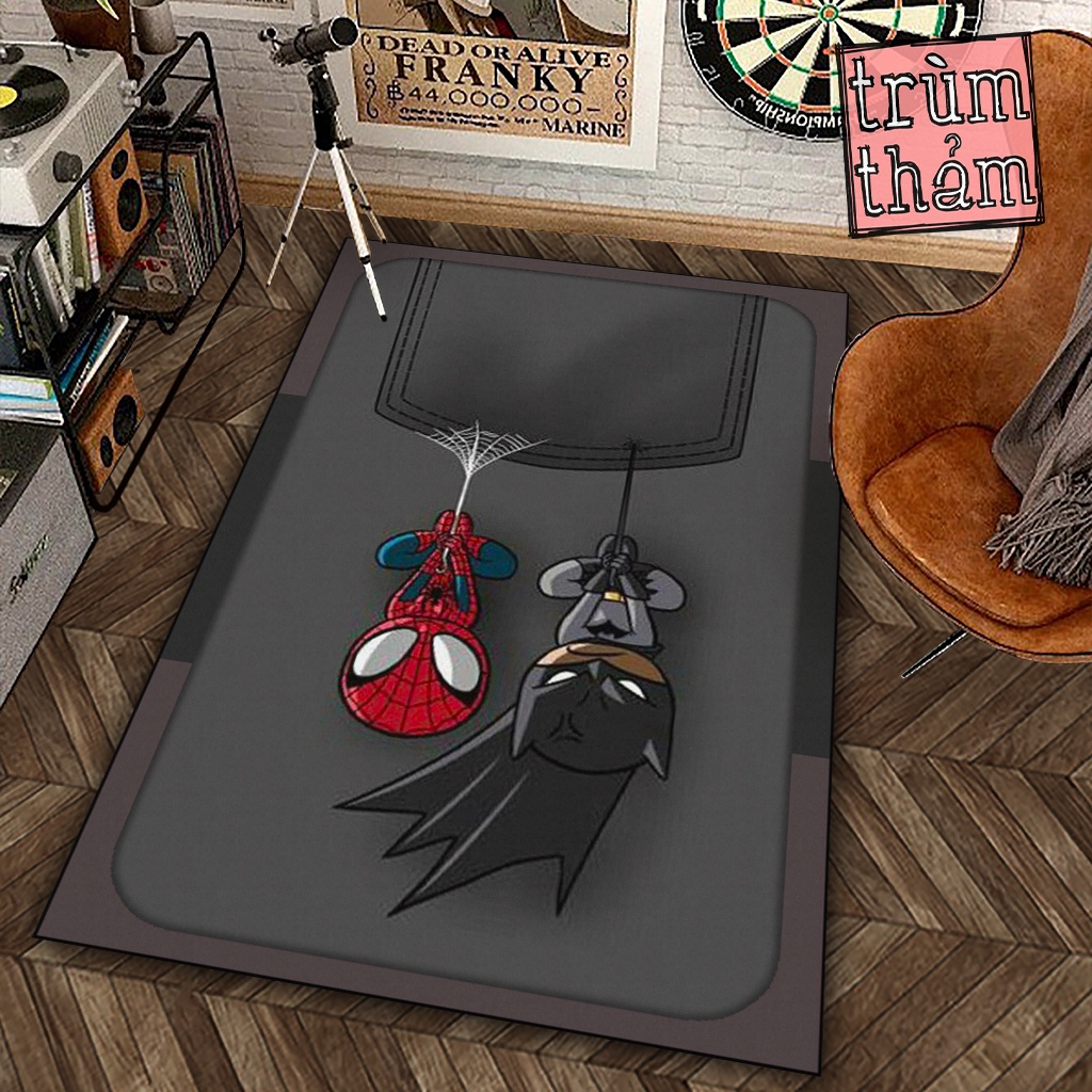 Thảm Trang Trí Spider Man x Batman Marvel Comics DC Comics Decor Góc Học Tập Làm Việc Phòng Ngủ Phòng Khách Văn Phòng