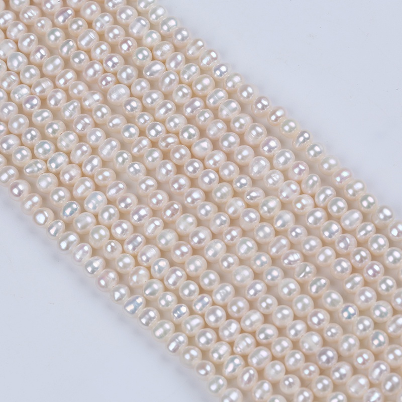 Chuỗi Hạt Ngọc Trai Tự Nhiên 5-6mm Dùng Làm Trang Sức Thủ Công