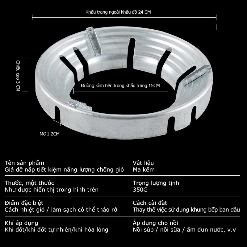 Kiềng chắn gió bếp gas đa năng tiết kiệm gas giá rẻ