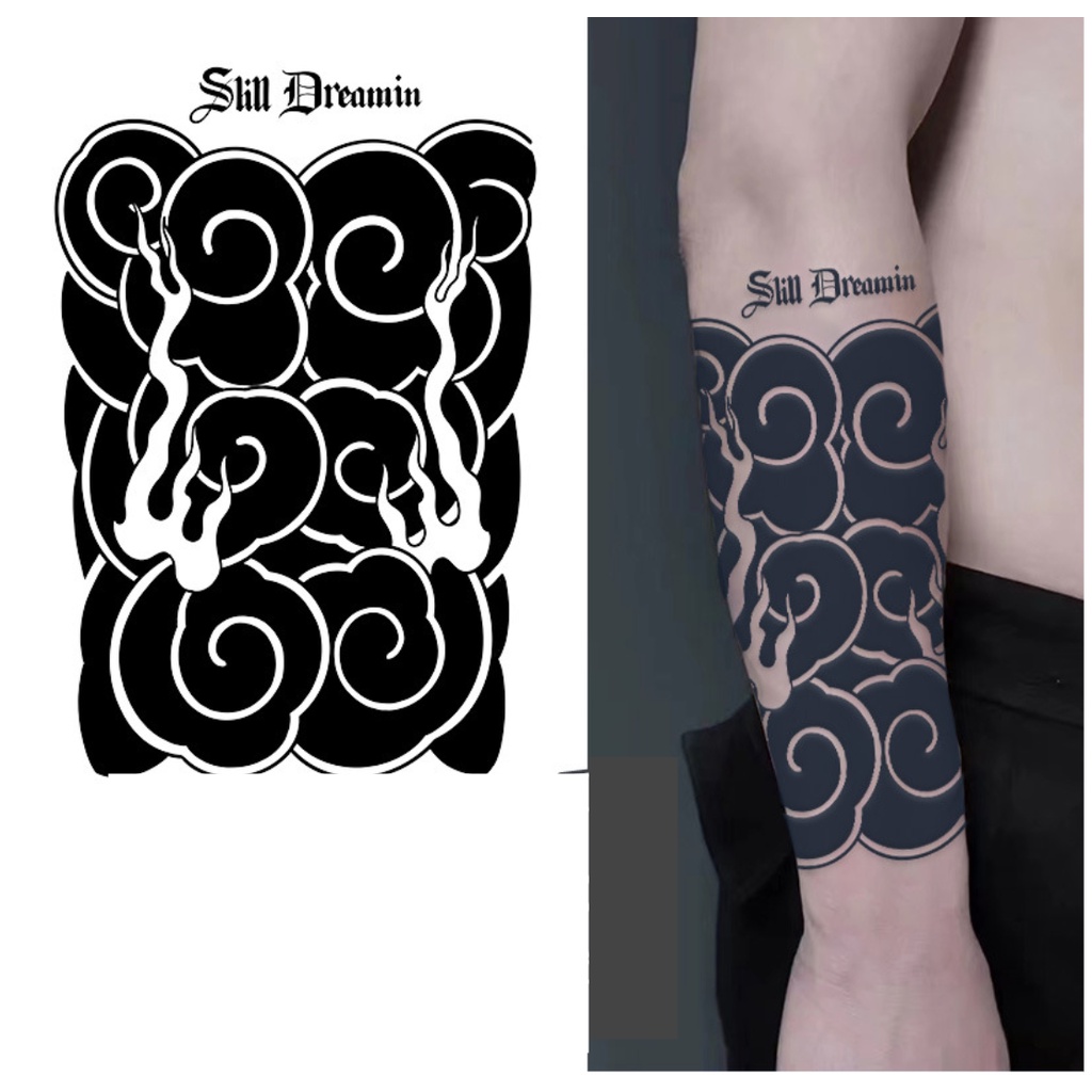 Hình xăm dán ma thuật 24h mới lên hình full bắp 17x24cm, Thời gian lưu hình trên da lên đến 20 ngày.