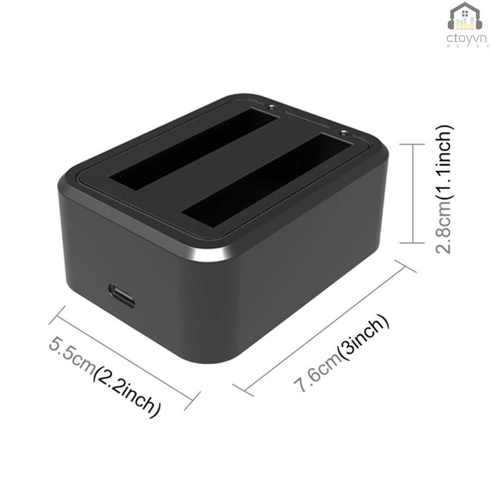 Cục Sạc Nhanh PULUZ PU818 2 Khe Type-C Cho Camera