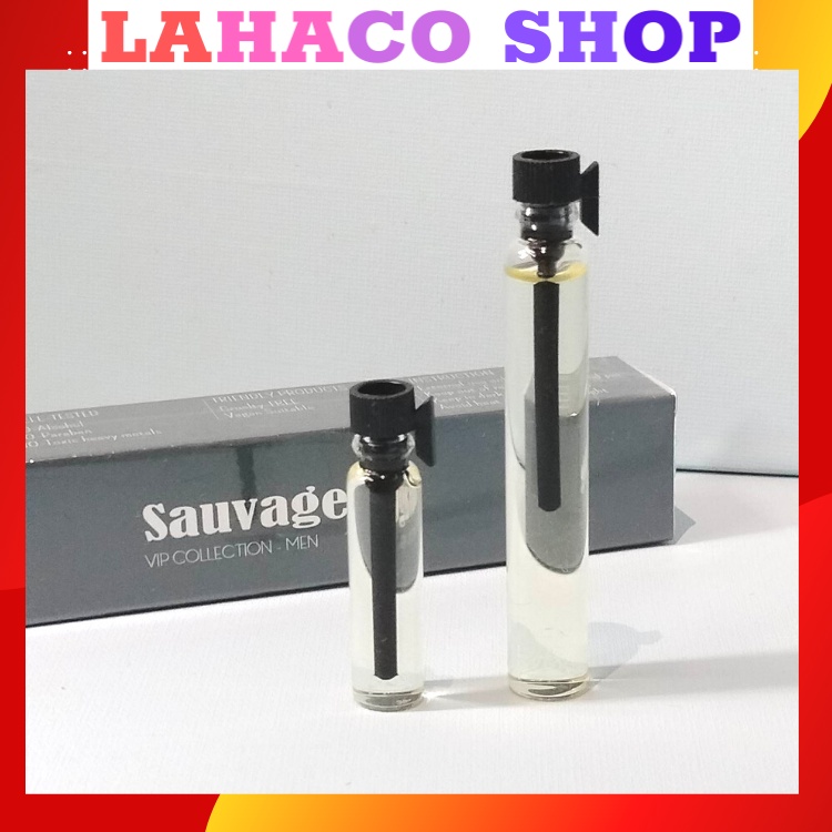 Tinh dầu nước hoa nam chính hãng giá rẻ mini 1ml Sauvage dầu thơm nam thơm lâu Lahaco Shop