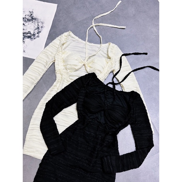 Đầm xốp yếm vảy cá mặc được 2 kiểu-CarotShop