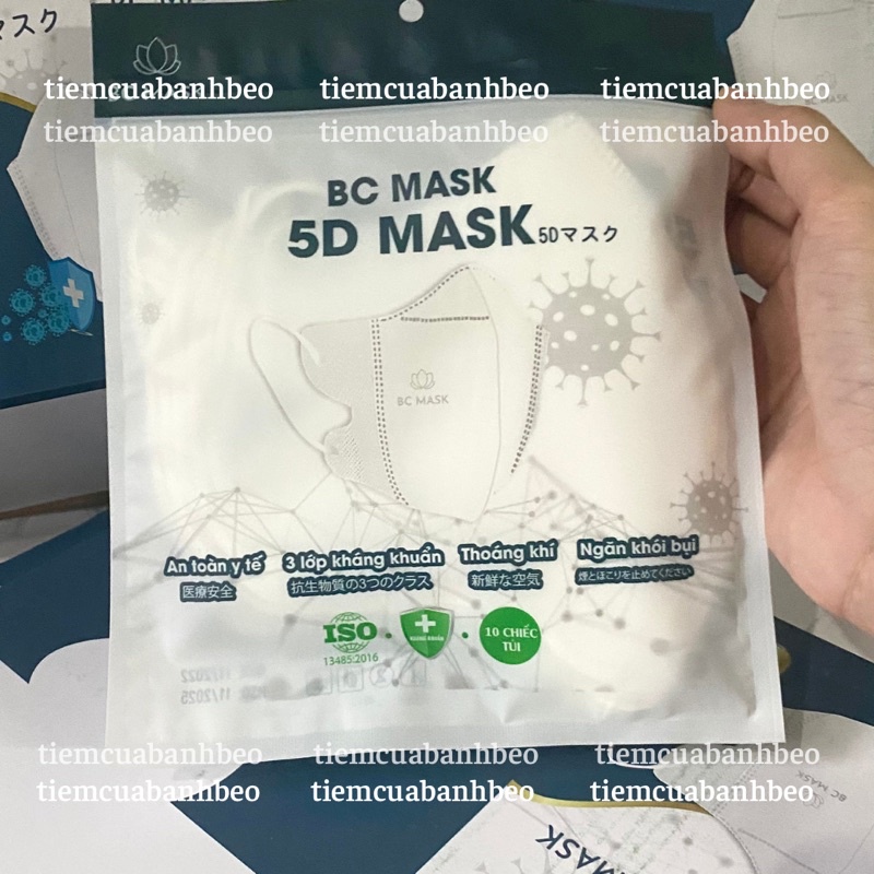 Giao hoả tốc thùng 100 khẩu trang 5d bảo châu bc mask cao cấp 3 lớp kháng - ảnh sản phẩm 8