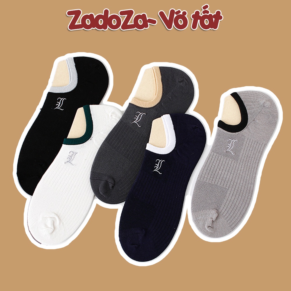 Set 5 tất Vớ thấp cổ trơn cho nam basic dễ phối đồ