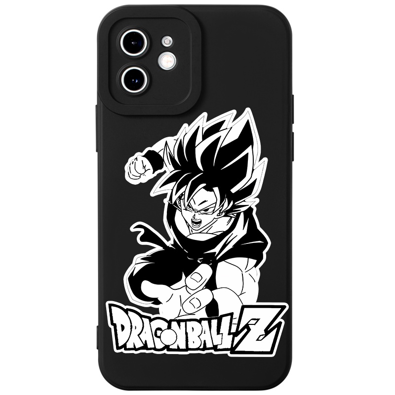 Ốp lưng JURSUE dẻo chống bẩn hoạt hình độc lạ ngầu nam đen Cho iPhone 14 13 12 11 Pro Max SE 2020 X XR XS 8 7 ip 6S 6 Plus Y2853