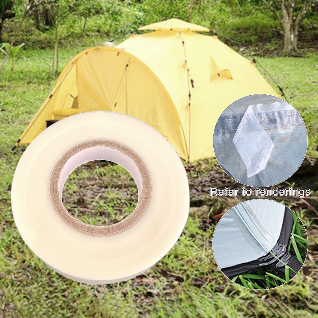 Băng dính sửa chữa vải không thấm nước Lều quần áo 20m * 20 mm Băng keo niêm phong đường may không thấm nước Patch Proof Leak Proof cho cắm trại, đi bộ đường dài, câu cá Vải tráng PU