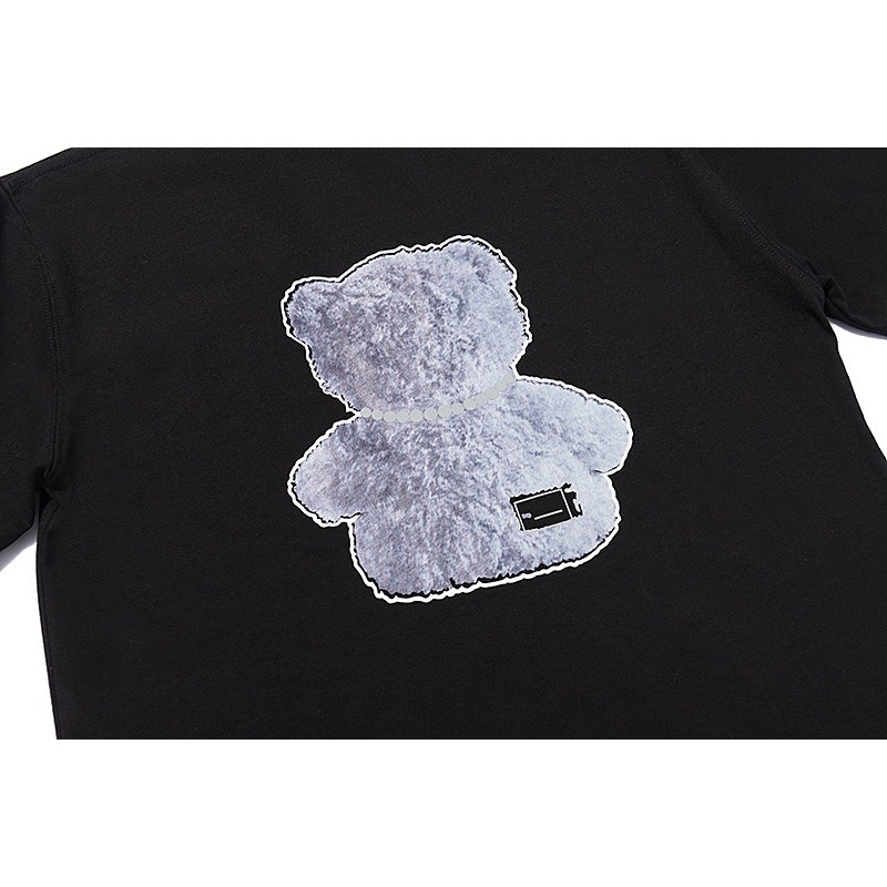 Áo Thun Cotton WE11DONE Tay Ngắn Đính Ngọc Trai Phản Quang Thời Trang Đường Phố Cho Nam Và Nữ