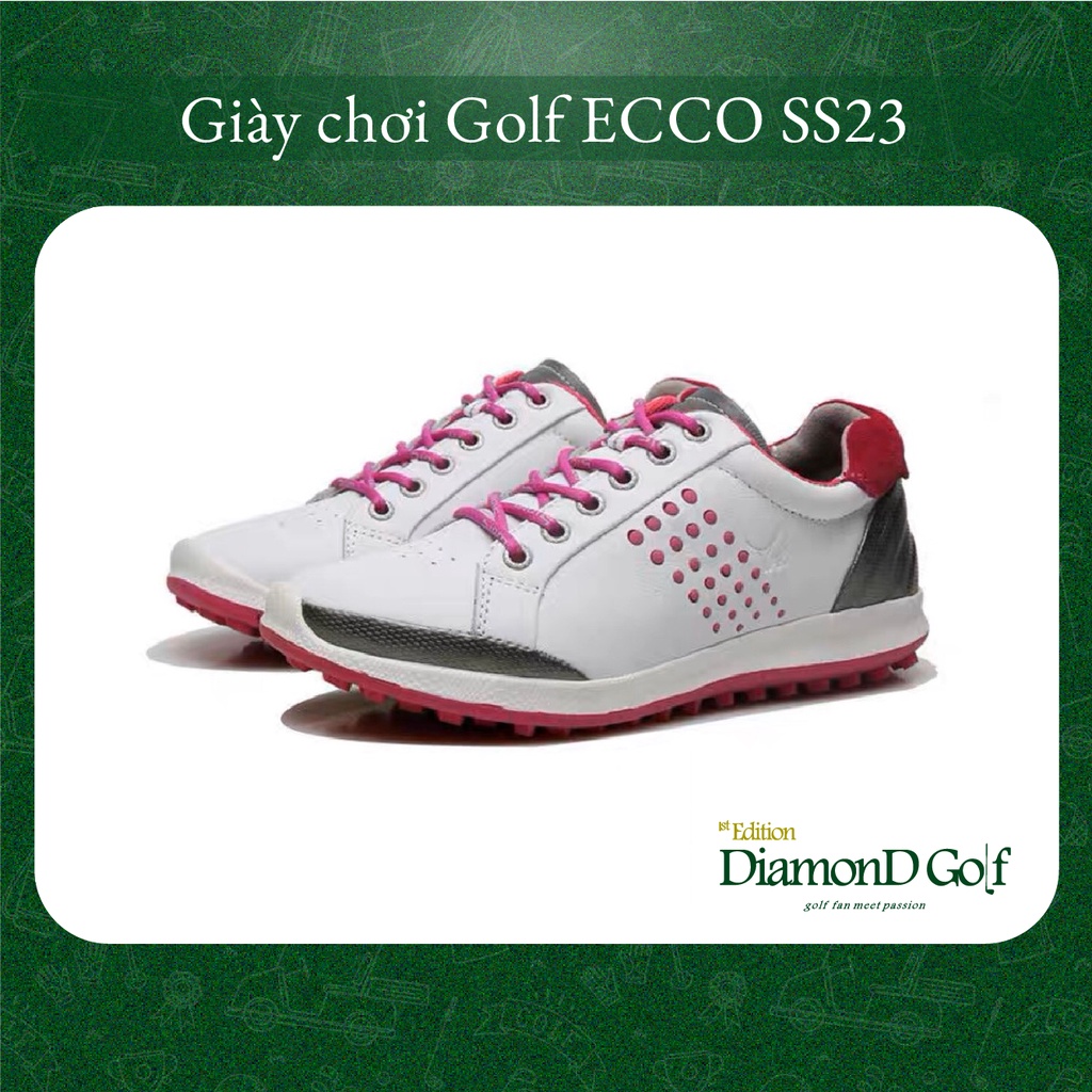 Giày Nữ chơi Golf da bò cao cấp chống nước, thoáng khí ECCO 2023