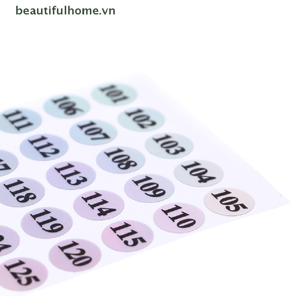 Bộ 1-250 Nhãn Dán Đánh Dấu Số Màu Sắc Laser