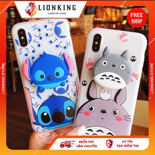 Ốp Lưng Iphone Stick Xanh Lam - Cho Iphone 6 6s 6Plus 6sPlus 7Plus 8Plus X - (Tặng kèm giá đỡ)