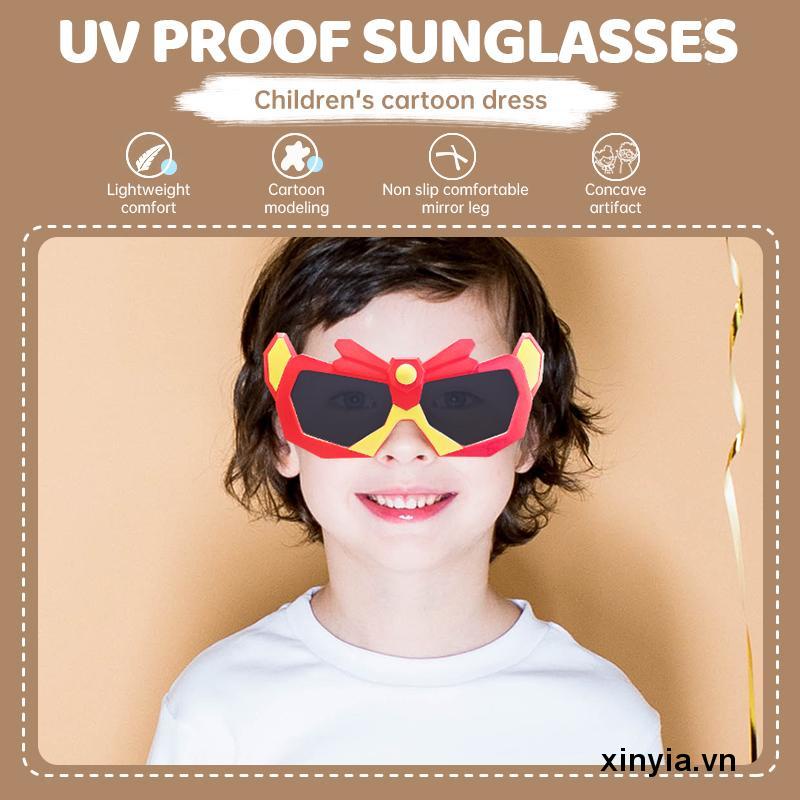 Kính Mát Họa Tiết Đa Giác Hoạt Hình Dành Cho Bé Trai