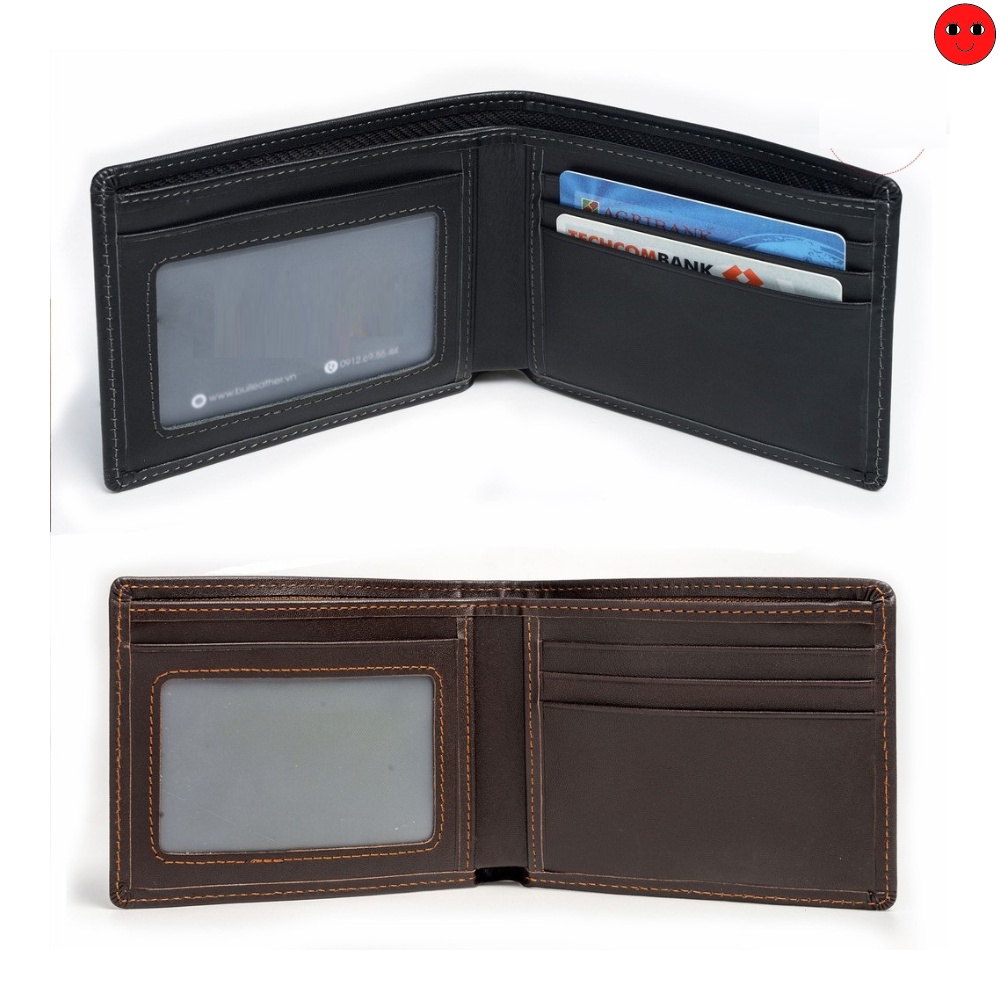 Ví Nam Ngang Gập Đôi Thiết Kế Đơn Giản - Bóp Da Cao Cấp - TRONBO - karro_shop