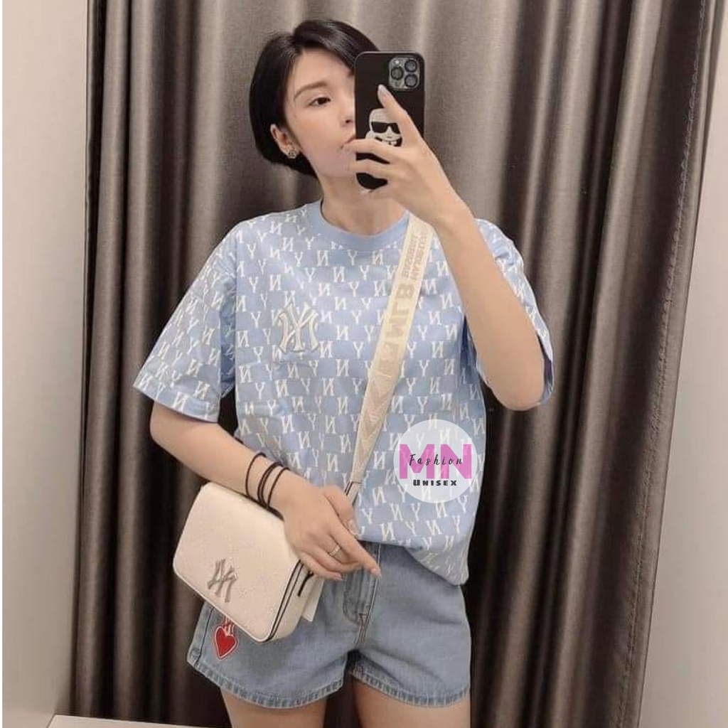 Áo Thun MLB NY Nam Nữ - Áo Phông In Hoạ Tiết MLB NY Dáng Rộng Unisex