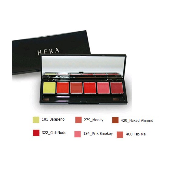 Son Hera 6 Màu Hera Sensual Spicy Nude Balm Dạng Bảng